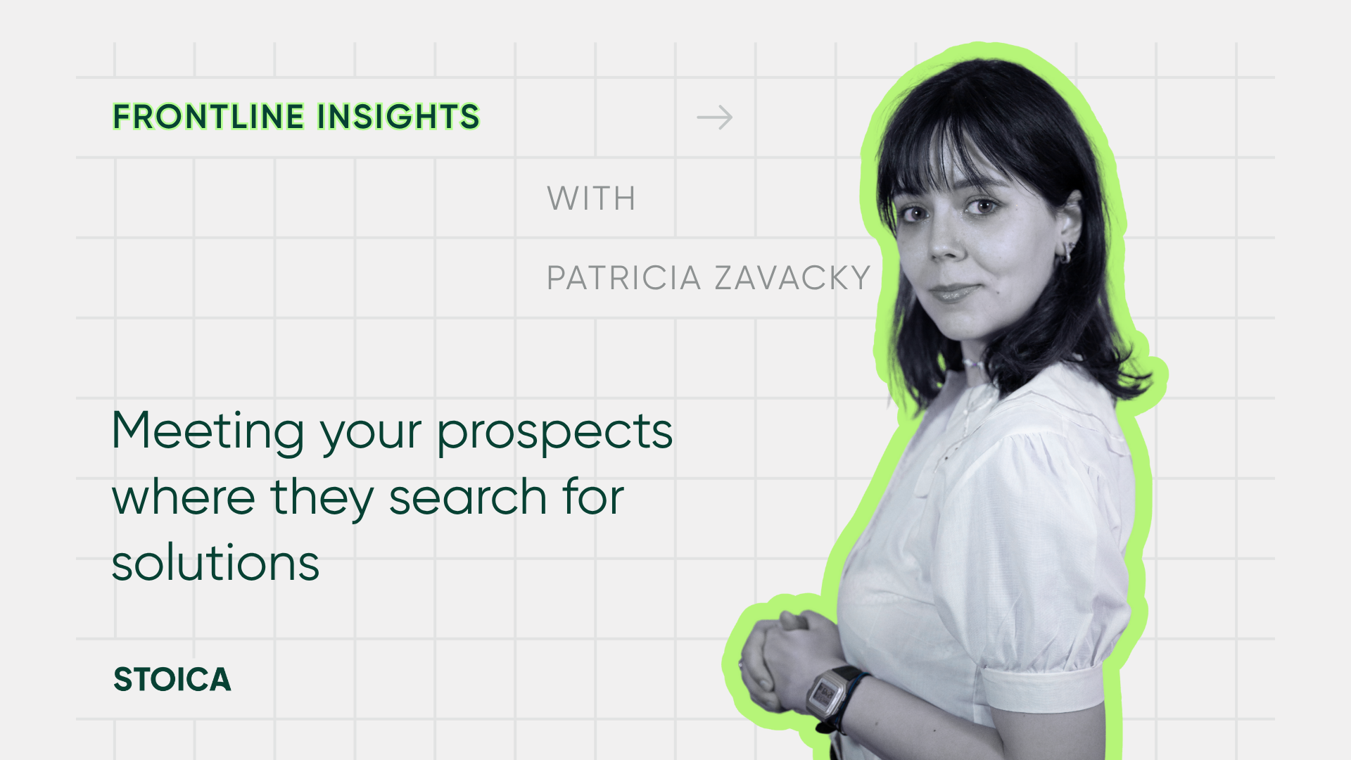 cover photo with Patricia Zzvacky for our article series - Frontline insights