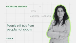Thumbnail for our Frontline insights series, this article covers Andreea Magraon
